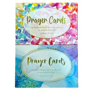 Set of 2 Crown Jewlz Christian 20ct Prayer & Scripture Cards NWT